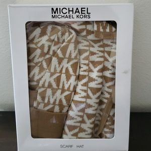 MK scarf and hat set